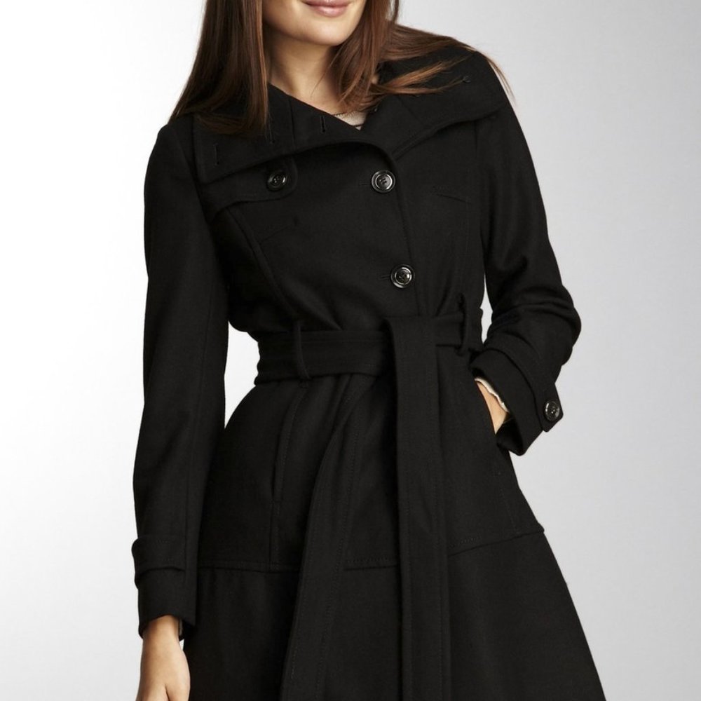 KENNETH COLE Wool Coat Black-4